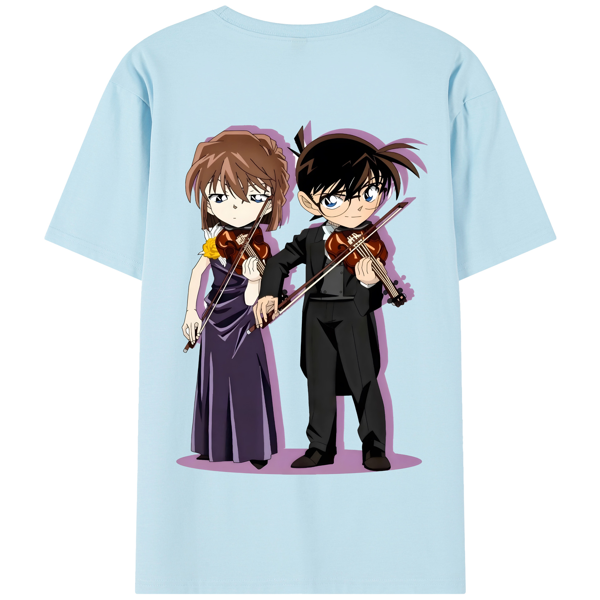 （画像用） 名探偵コナン 灰原 哀 はいばら あい Detective Conan Anita Hailey、Vi Graythorn Haibara Ai 綿100％半袖Tシャツ（背面プリント）